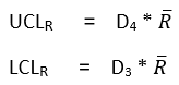 UCL_LCL R-bar formulae
